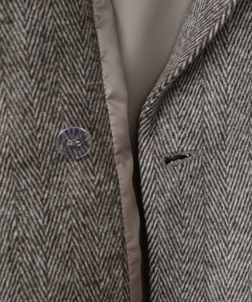 Louere（ルエレ）の「ヘリンボーンテーラードジャケット＋ミニスカートSET（インパン付き）[高身長サイズMT/低身長サイズS有り]（セットアップ・レディース・ダークグレー/ライトブラウン/ダークブラウン・LARGE/MT/X-LARGE/MEDIUM/SMALL）」の20枚目の写真
