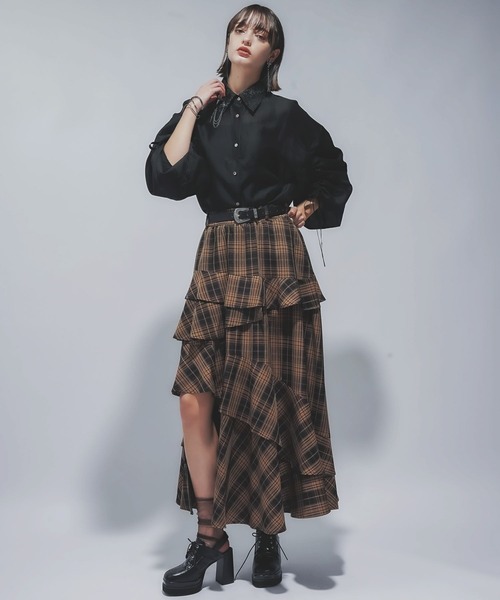 HARE(ハレ)の「2WAYイソザイオフショルシャツ(HARE)(シャツ/ブラウス・レディース・ブラック/グリーン・FREE)」の5枚目の写真