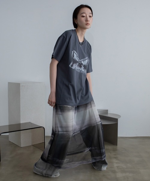 セール】ビスチェプリント半袖Tシャツ（Tシャツ/カットソー）｜VACANCY