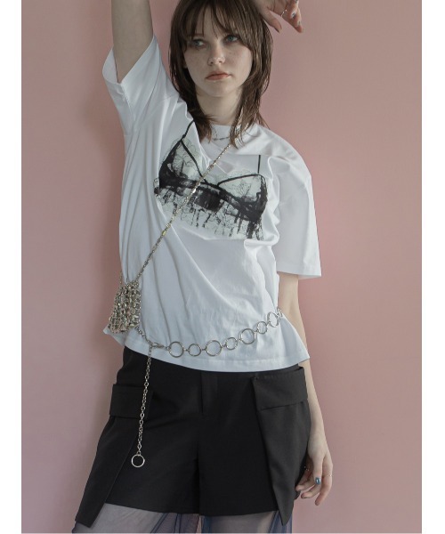 セール】ビスチェプリント半袖Tシャツ（Tシャツ/カットソー）｜VACANCY