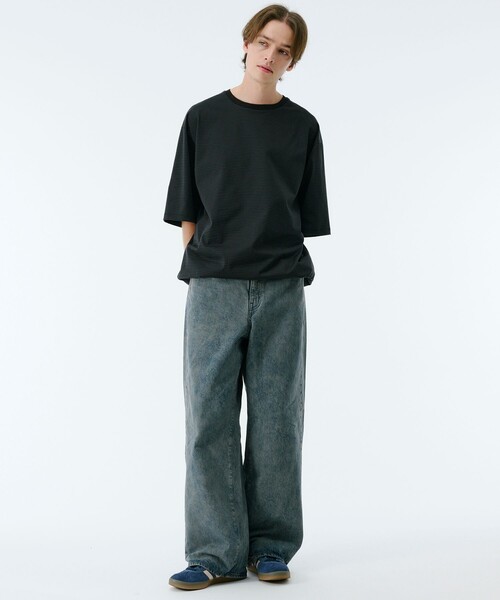 ビューティーコットンコードボーダーTEE（Tシャツ/カットソー