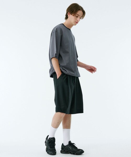PUBLIC TOKYO(パブリックトウキョウ)の「ビューティーコットンコードボーダーTEE(Tシャツ/カットソー・メンズ・オリーブ/ブラック/ネイビー/ダークブルー/グリーン・1/2)」の14枚目の写真