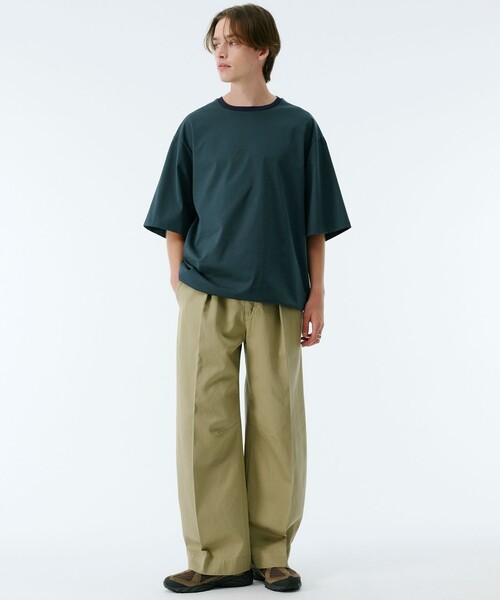 PUBLIC TOKYO(パブリックトウキョウ)の「ビューティーコットンコードボーダーTEE(Tシャツ/カットソー・メンズ・オリーブ/ブラック/ネイビー/ダークブルー/グリーン・1/2)」の19枚目の写真