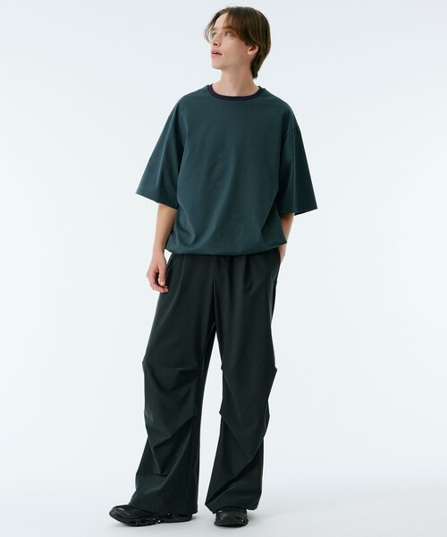 PUBLIC TOKYO(パブリックトウキョウ)の「ビューティーコットンコードボーダーTEE(Tシャツ/カットソー・メンズ・オリーブ/ブラック/ネイビー/ダークブルー/グリーン・1/2)」の21枚目の写真