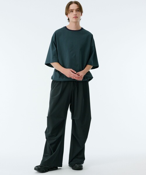 PUBLIC TOKYO(パブリックトウキョウ)の「ビューティーコットンコードボーダーTEE(Tシャツ/カットソー・メンズ・オリーブ/ブラック/ネイビー/ダークブルー/グリーン・1/2)」の22枚目の写真
