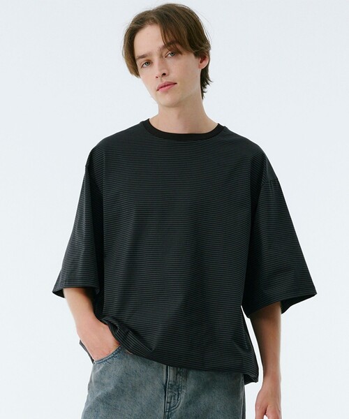 ビューティーコットンコードボーダーTEE（Tシャツ/カットソー