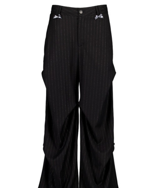 SETUPEXE（セットアップイーエックスイー）の「RIBBON STRIPE SLACKS（その他パンツ・レディース・ブラック/チャコール・SMALL）」の10枚目の写真