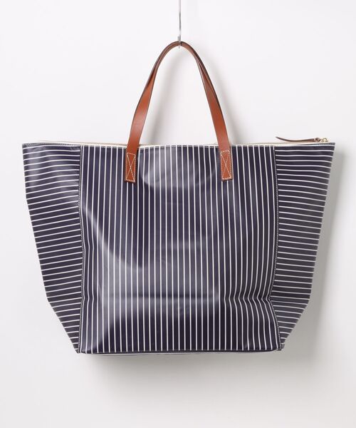 Curensology（カレンソロジー）の「Curensology(カレンソロジー)/ＣＳＧ＞ストライプストライプバッグL（トートバッグ・レディース・サックスブルー/ネイビー・FREE）」の14枚目の写真