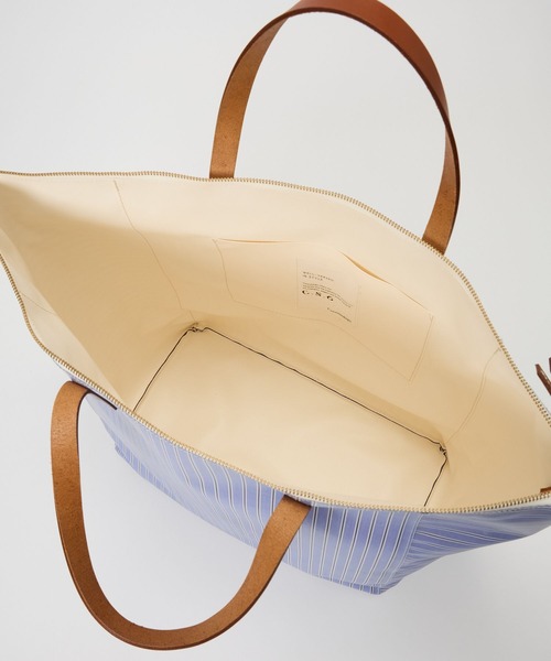 Curensology（カレンソロジー）の「Curensology(カレンソロジー)/ＣＳＧ＞ストライプストライプバッグL（トートバッグ・レディース・サックスブルー/ネイビー・FREE）」の3枚目の写真