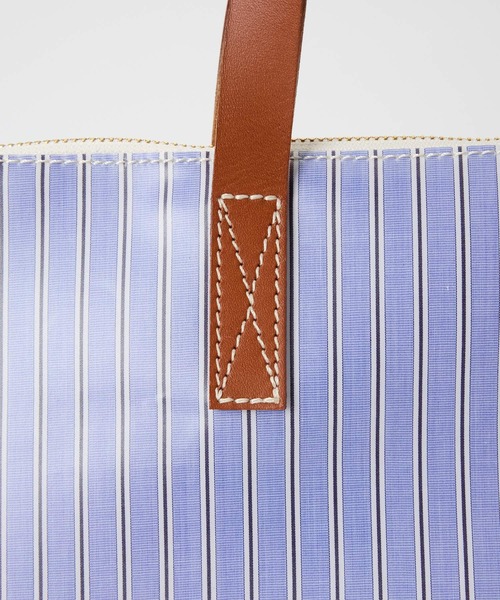 Curensology（カレンソロジー）の「Curensology(カレンソロジー)/ＣＳＧ＞ストライプストライプバッグL（トートバッグ・レディース・サックスブルー/ネイビー・FREE）」の6枚目の写真