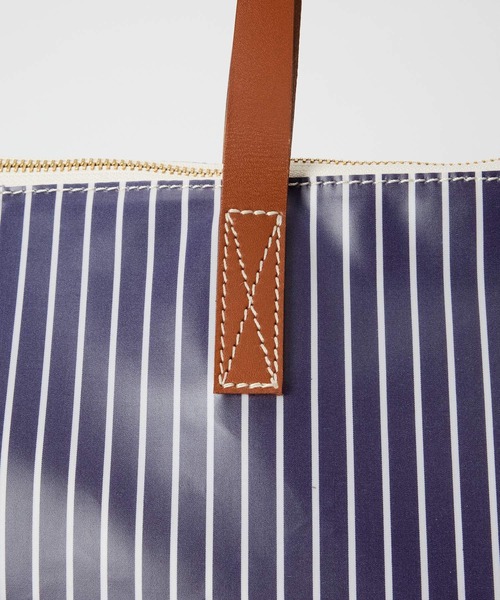 Curensology（カレンソロジー）の「Curensology(カレンソロジー)/ＣＳＧ＞ストライプストライプバッグL（トートバッグ・レディース・サックスブルー/ネイビー・FREE）」の8枚目の写真