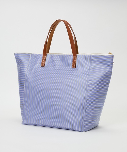 Curensology（カレンソロジー）の「Curensology(カレンソロジー)/ＣＳＧ＞ストライプストライプバッグL（トートバッグ・レディース・サックスブルー/ネイビー・FREE）」の10枚目の写真