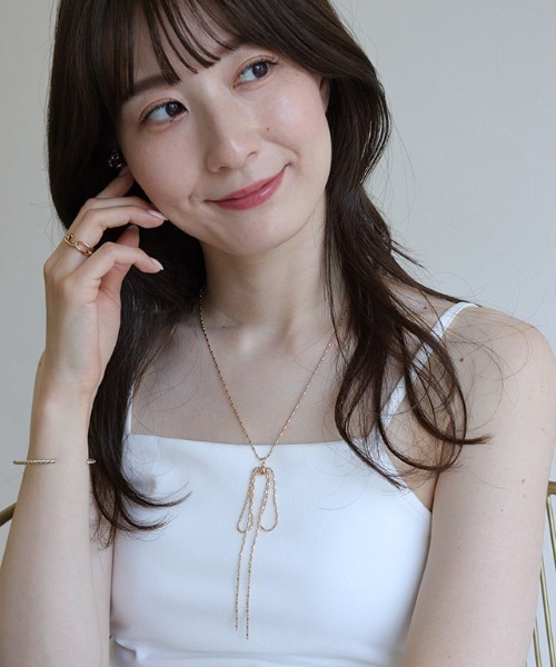 Pierrot(ピエロ)の「チェーンリボンネックレス(ネックレス・レディース・ゴールド/シルバー・FREE)」の5枚目の写真