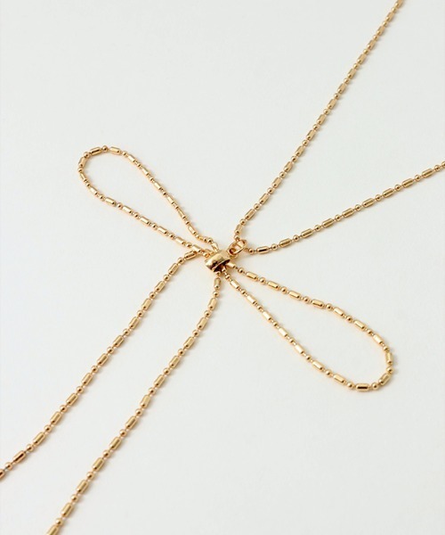 Pierrot(ピエロ)の「チェーンリボンネックレス(ネックレス・レディース・ゴールド/シルバー・FREE)」の11枚目の写真