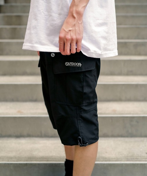 OUTDOOR PRODUCTS(アウトドアプロダクツ)の「【OUTDOOR PRODUCTS/アウトドアプロダクツ】【縦横2wayストレッチ&UVカット】ストレッチリップストップ クロップドパンツ 7分丈 丈夫 速乾 伸縮性 裾ドローコード(その他パンツ・メンズ・ブラック/カーキ/グレー・X-LARGE/LARGE/MEDIUM)」の5枚目の写真