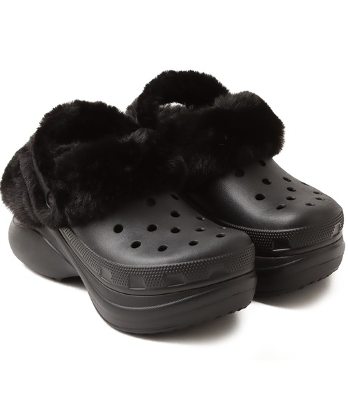 crocs(クロックス)の「crocs Bae Lined Clog / クロックス ベイ ラインド クロッグ(サンダル・レディース・ブラック・25.0cm/24.0cm/23.0cm/22.0cm/27.0cm/26.0cm)」の1枚目の写真