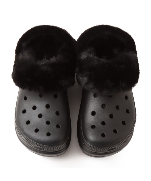 crocs(クロックス)の「crocs Bae Lined Clog / クロックス ベイ ラインド クロッグ(サンダル・レディース・ブラック・25.0cm/24.0cm/23.0cm/22.0cm/27.0cm/26.0cm)」の2枚目の写真