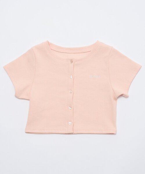 mline（エムライン）の「[mline]ロゴハートチビカーデ（Tシャツ/カットソー・レディース・ネイビー/ピンク/オフホワイト/グレー・FREE）」の8枚目の写真