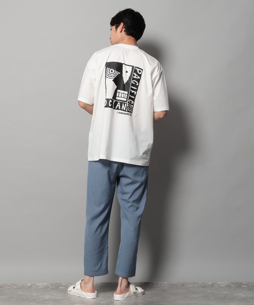 Ocean Pacific（オーシャンパシフィック）の「【Ocean Pacific(オーシャンパシフィック)】OLDグラフィックラッシュガードTシャツ[吸水速乾・UVカット・水陸両用]（Tシャツ/カットソー・メンズ・ブラック/ホワイト・MEDIUM/LARGE）」の20枚目の写真