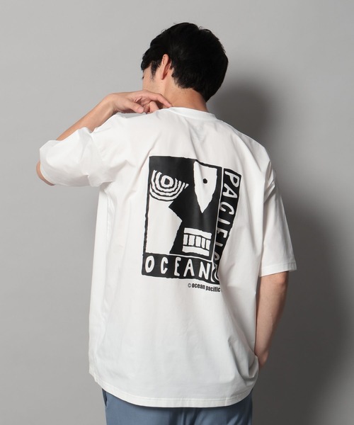 Ocean Pacific（オーシャンパシフィック）の「【Ocean Pacific(オーシャンパシフィック)】OLDグラフィックラッシュガードTシャツ[吸水速乾・UVカット・水陸両用]（Tシャツ/カットソー・メンズ・ブラック/ホワイト・MEDIUM/LARGE）」の22枚目の写真