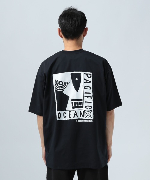 Ocean Pacific（オーシャンパシフィック）の「【Ocean Pacific(オーシャンパシフィック)】OLDグラフィックラッシュガードTシャツ[吸水速乾・UVカット・水陸両用]（Tシャツ/カットソー・メンズ・ブラック/ホワイト・MEDIUM/LARGE）」の13枚目の写真