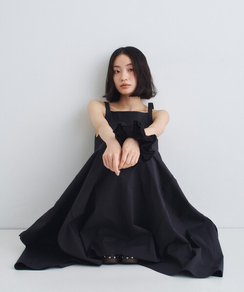 CODE A（コードエー）の「gathers drama dress（ワンピース・レディース・ネイビー系1/ホワイト/ブラック・38/36）」の14枚目の写真