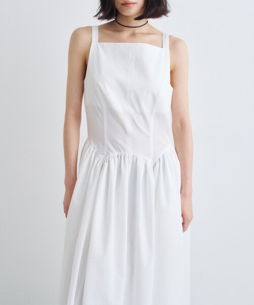 CODE A（コードエー）の「gathers drama dress（ワンピース・レディース・ネイビー系1/ホワイト/ブラック・38/36）」の20枚目の写真