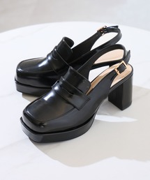 厚底プラットフォームスリングバックローファーパンプス ZOZOTOWN+オフィシャルサイト限定商品