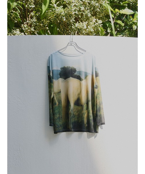 トップス AMERI LITTLE FUNNY FACE SHEER TOP LITTLE FUNNY FACE SHEER TOP（Tシャツ/カットソー）｜Ameri