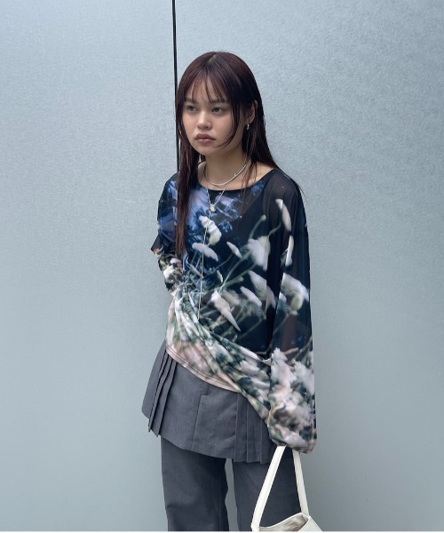Silvia Conde Olivan×Ameri SHEER TOP（Tシャツ/カットソー