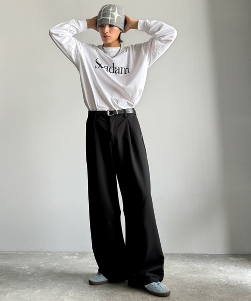 Classical Origin（クラシカルオリジン）の「「進化系ベーシック。」セミカーブライン ワンタックスラックス／Curved Line One-Tuck Slacks（スラックス・メンズ・ブラック/グレー/ネイビー・LARGE/SMALL/MEDIUM）」の6枚目の写真