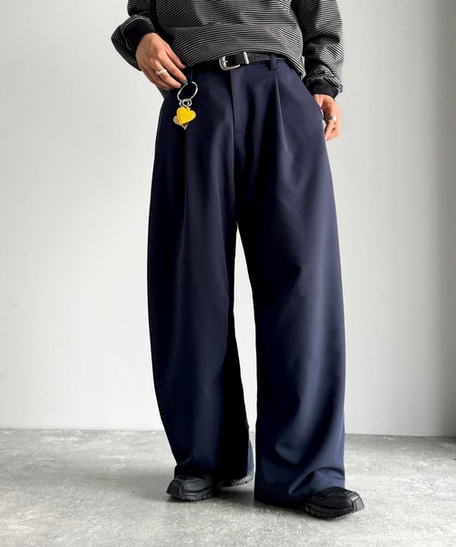 Classical Origin（クラシカルオリジン）の「「進化系ベーシック。」セミカーブライン ワンタックスラックス／Curved Line One-Tuck Slacks（スラックス・メンズ・ブラック/グレー/ネイビー・LARGE/SMALL/MEDIUM）」の10枚目の写真