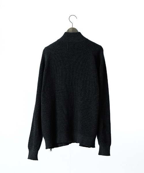 EGO TRIPPING（エゴトリッピング）の「mn3156-ZIPHI ハイネックニット（ニット/セーター・メンズ・ブラック/杢グレー/ダークカーキ・46/48）」の17枚目の写真