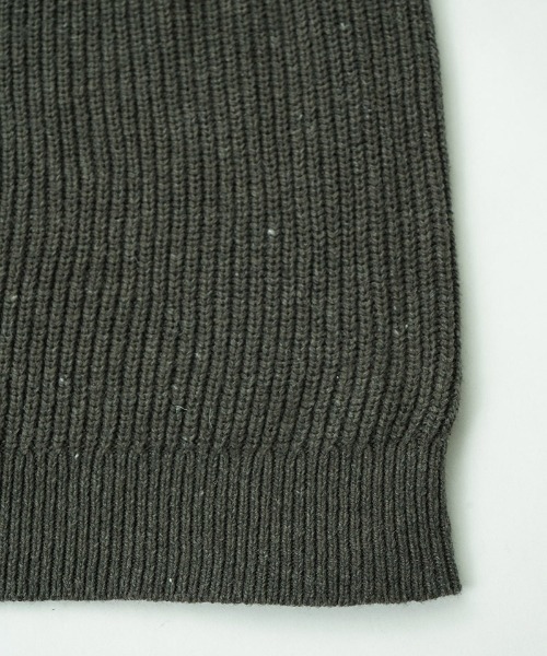 EGO TRIPPING（エゴトリッピング）の「mn3156-ZIPHI ハイネックニット（ニット/セーター・メンズ・ブラック/杢グレー/ダークカーキ・46/48）」の13枚目の写真