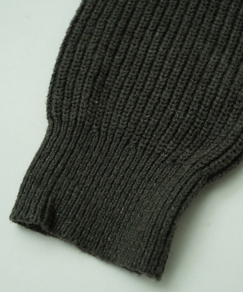 EGO TRIPPING（エゴトリッピング）の「mn3156-ZIPHI ハイネックニット（ニット/セーター・メンズ・ブラック/杢グレー/ダークカーキ・46/48）」の12枚目の写真