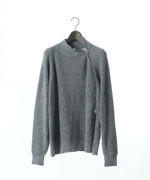 EGO TRIPPING（エゴトリッピング）の「mn3156-ZIPHI ハイネックニット（ニット/セーター・メンズ・ブラック/杢グレー/ダークカーキ・46/48）」の10枚目の写真