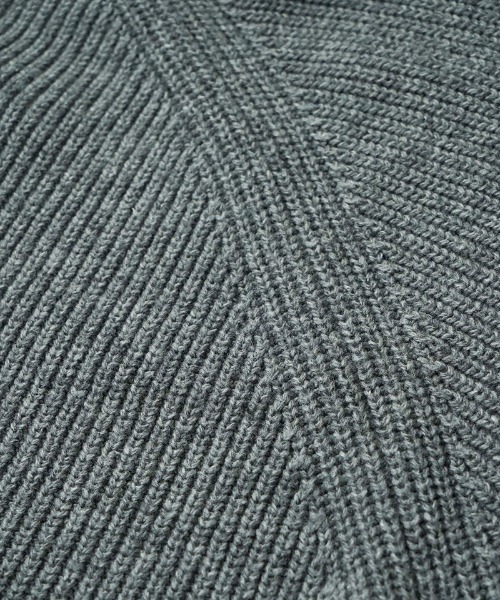 EGO TRIPPING（エゴトリッピング）の「mn3156-ZIPHI ハイネックニット（ニット/セーター・メンズ・ブラック/杢グレー/ダークカーキ・46/48）」の4枚目の写真