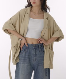 MUHET(~G[^)loose half sleeve tailored jacket / [Ye[[hWPbg(e[[hWPbg)