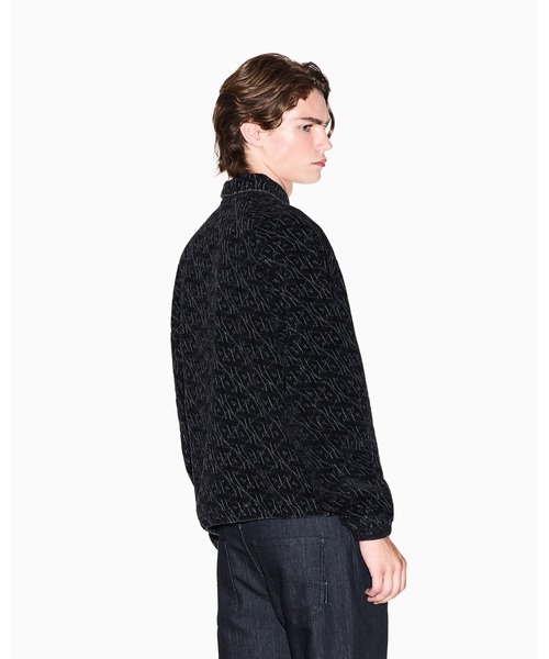 ARMANI EXCHANGE(アルマーニエクスチェンジ)の「【A|X アルマーニ エクスチェンジ】オールオーバーロゴ ジャカードデニムブルゾン(デニムジャケット・メンズ・ブラック系その他・SMALL/MEDIUM/X-LARGE/LARGE/X-SMALL)」の5枚目の写真