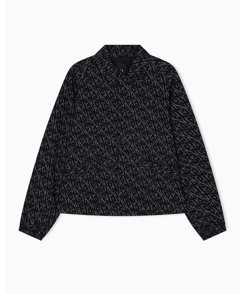 ARMANI EXCHANGE(アルマーニエクスチェンジ)の「【A|X アルマーニ エクスチェンジ】オールオーバーロゴ ジャカードデニムブルゾン(デニムジャケット・メンズ・ブラック系その他・SMALL/MEDIUM/X-LARGE/LARGE/X-SMALL)」の8枚目の写真