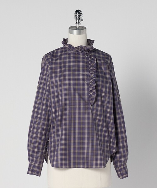 セール】＜LOEFF＞チェック フリル シャツ（シャツ/ブラウス）｜LOEFF