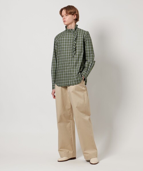 LOEFF（ロエフ）の「＜LOEFF＞チェック フリル シャツ（シャツ/ブラウス・レディース・オリーブ/パープル・0/1）」の18枚目の写真