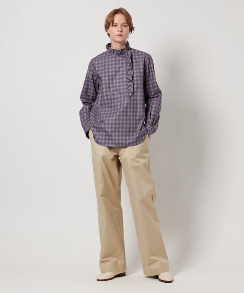 LOEFF（ロエフ）の「＜LOEFF＞チェック フリル シャツ（シャツ/ブラウス・レディース・オリーブ/パープル・0/1）」の20枚目の写真