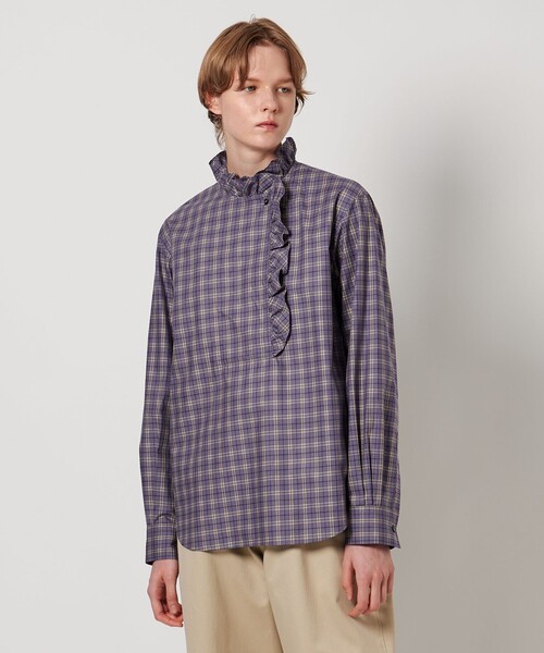 セール】＜LOEFF＞チェック フリル シャツ（シャツ/ブラウス）｜LOEFF