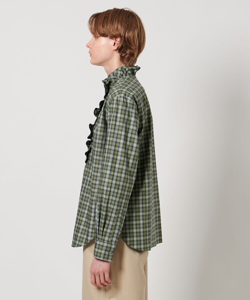 rosy monster メロウフリルチェックシャツ LOEFF＞チェック フリル シャツ（シャツ/ブラウス）｜LOEFF（ロエフ