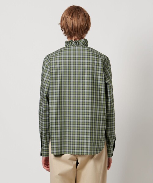 LOEFF（ロエフ）の「＜LOEFF＞チェック フリル シャツ（シャツ/ブラウス・レディース・オリーブ/パープル・0/1）」の6枚目の写真