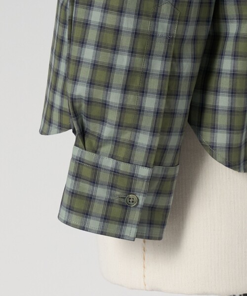 LOEFF（ロエフ）の「＜LOEFF＞チェック フリル シャツ（シャツ/ブラウス・レディース・オリーブ/パープル・0/1）」の9枚目の写真