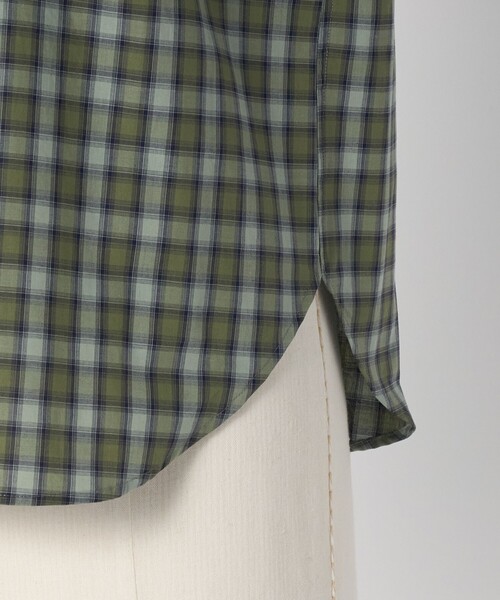 LOEFF（ロエフ）の「＜LOEFF＞チェック フリル シャツ（シャツ/ブラウス・レディース・オリーブ/パープル・0/1）」の10枚目の写真