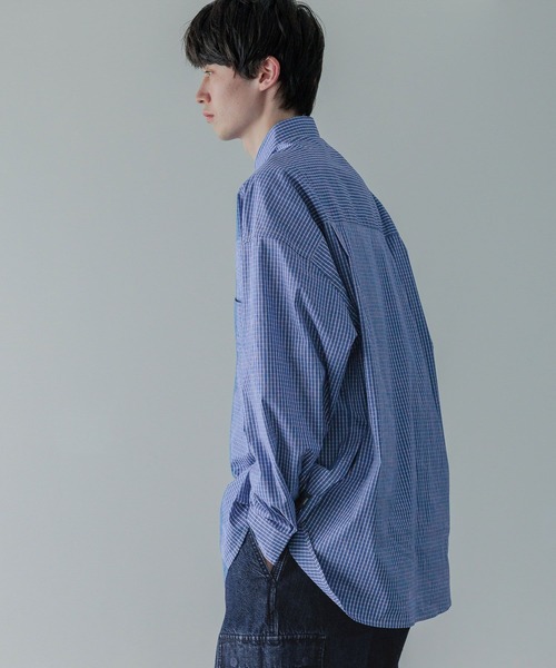 LOWRYS FARM（ローリーズファーム）の「【LFM(U)】ＢＲＯＡＤＣＨＥＣＫＳＨＩＲＴ　 581712（シャツ/ブラウス・メンズ・ブラック/ブルー・MEDIUM/LARGE）」の9枚目の写真
