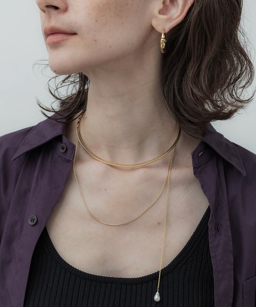 loni(ロニ)の「(loni)Bud multiway pearl choker(チョーカー・レディース・シルバー/ゴールド・ONE SIZE)」の2枚目の写真